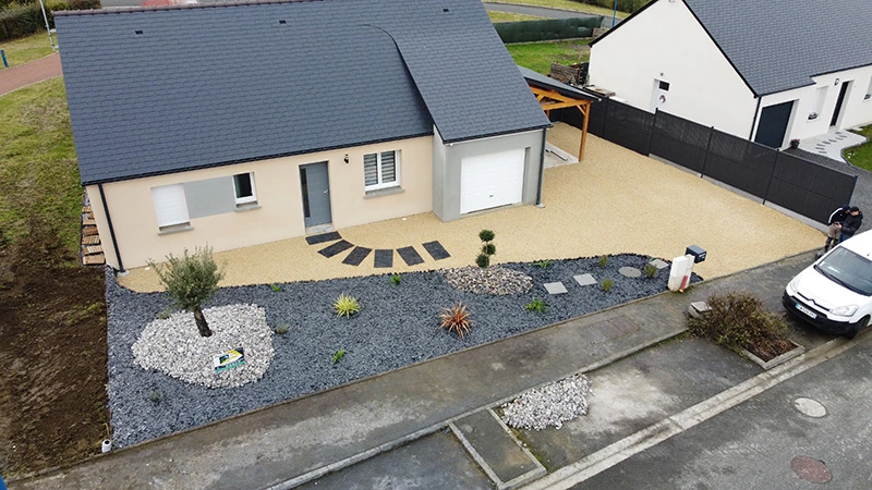 Rénovation de cour extérieure dans le Maine-et-Loire